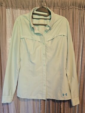 Under Armour Mint Green Long-Sleeve Button Shirt